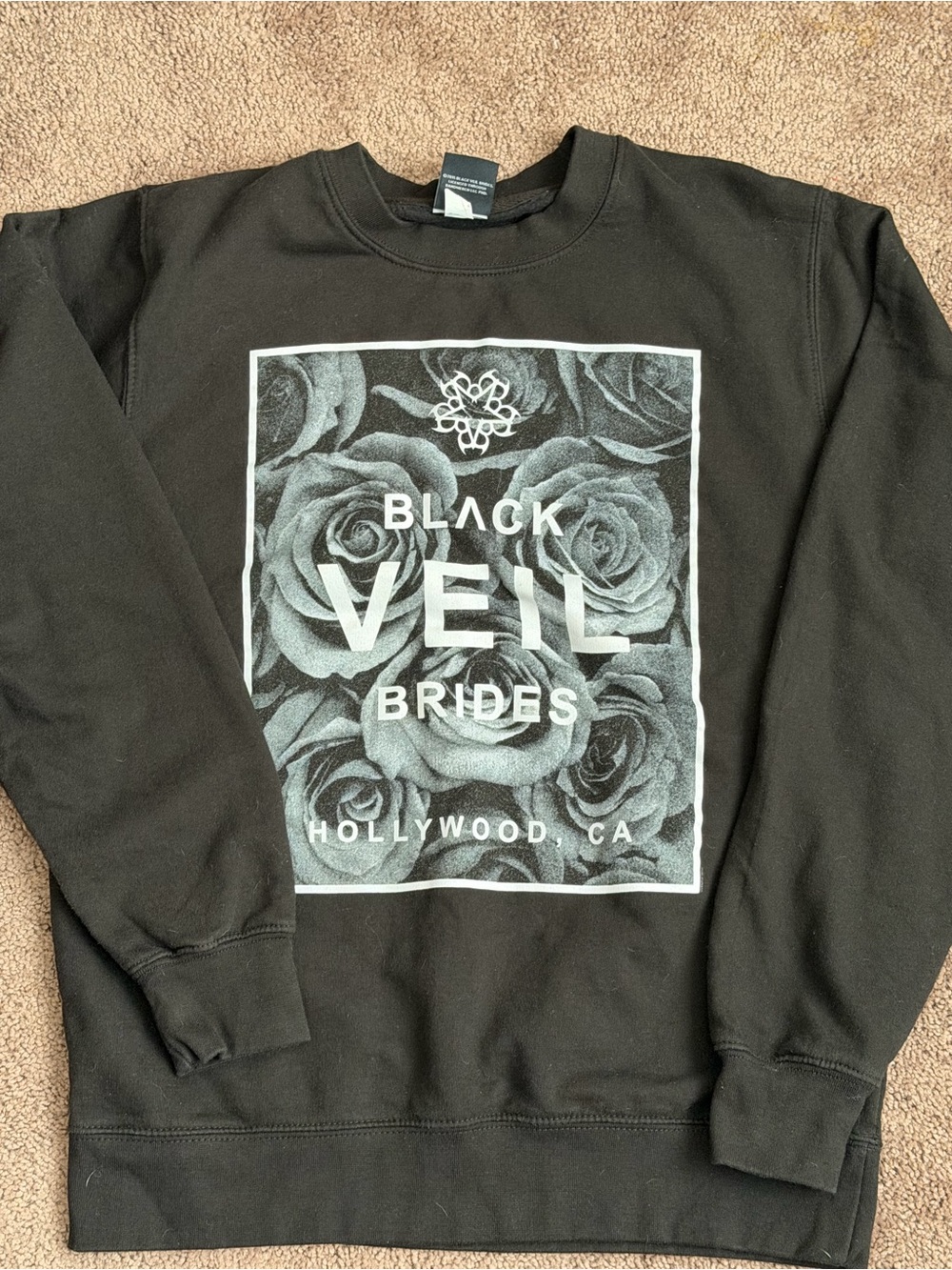 Black Veil Brides Hollywood California Rose Graphic Sweatshirt Unisex  size M